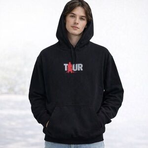 PARTY NEXT DOOR LICENSED BLACK HOODIE SWEATSHIRT WITH GRAPHICS SIZE XL NWOT